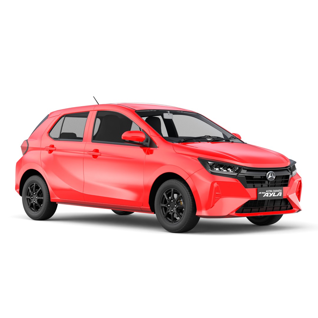 Daihatsu Ayla 2023 3D Model – Low Poly Game Asset, FBX, OBJ, Blender - View 8