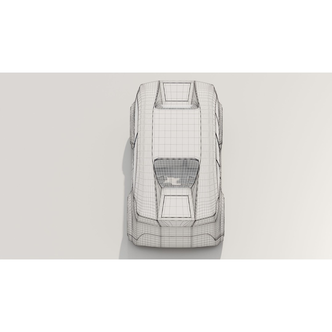 Futuristic Electric Car 3D Model – High Poly Rigged Autonomous Vehicle, FBX - View 25