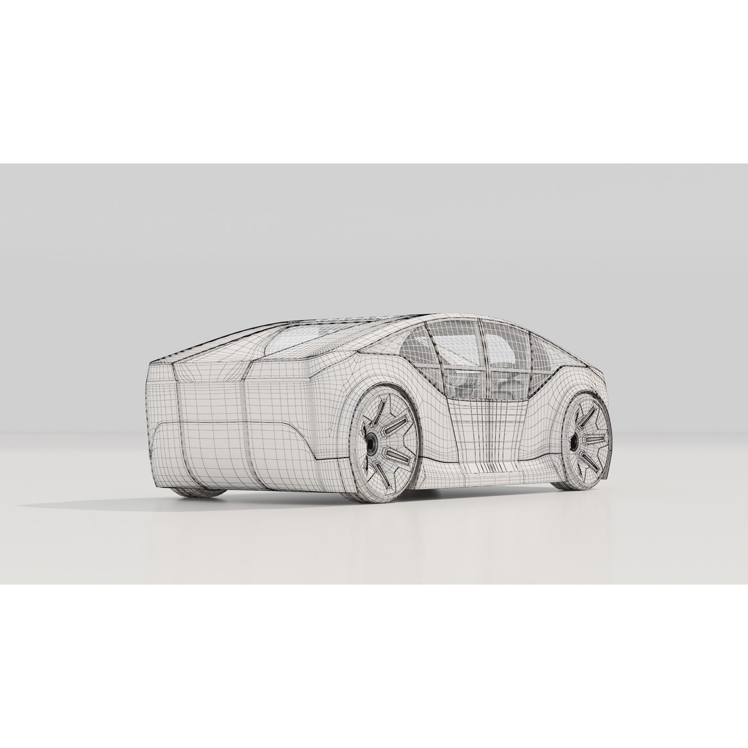 Futuristic Electric Car 3D Model – High Poly Rigged Autonomous Vehicle, FBX - View 27