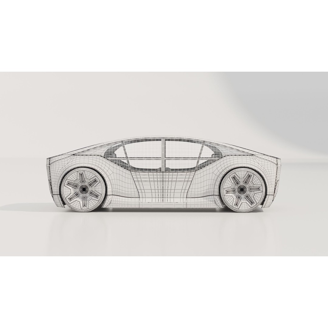 Futuristic Electric Car 3D Model – High Poly Rigged Autonomous Vehicle, FBX - View 29