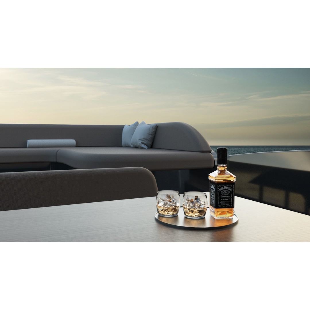Riva 88 Domino Yacht 3D Model – Realistic Render & 3D Print, FBX, OBJ - View 12