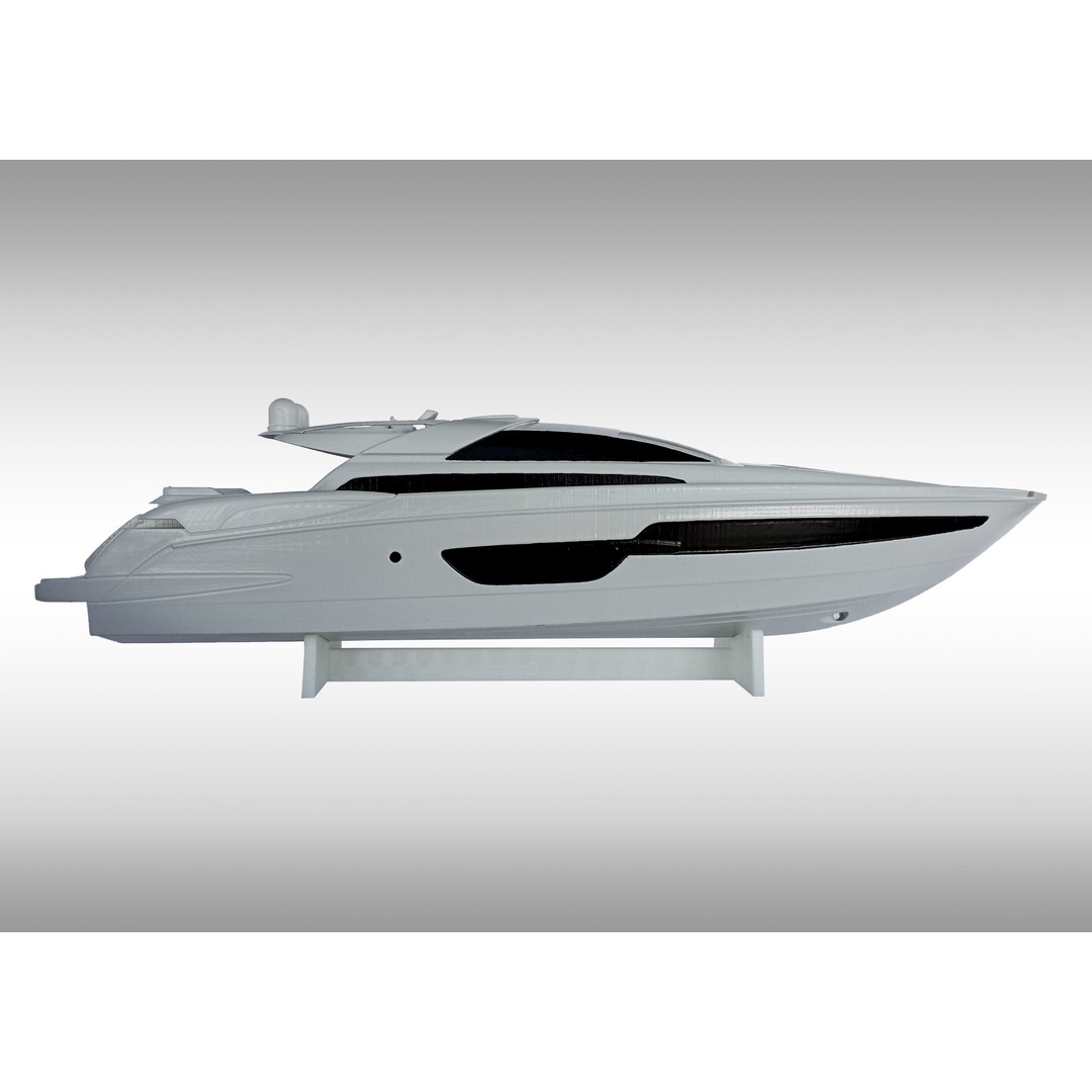 Riva 88 Domino Yacht 3D Model – Realistic Render & 3D Print, FBX, OBJ - View 15