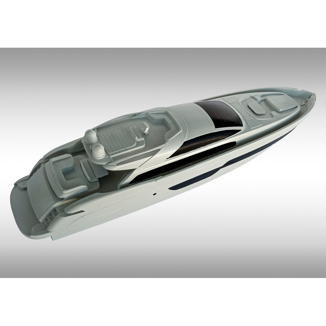 Riva 88 Domino Yacht 3D Model – Realistic Render & 3D Print, FBX, OBJ - View 17
