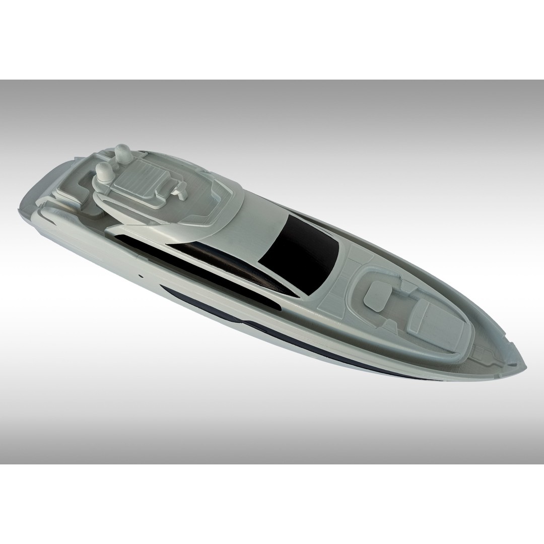 Riva 88 Domino Yacht 3D Model – Realistic Render & 3D Print, FBX, OBJ - View 18