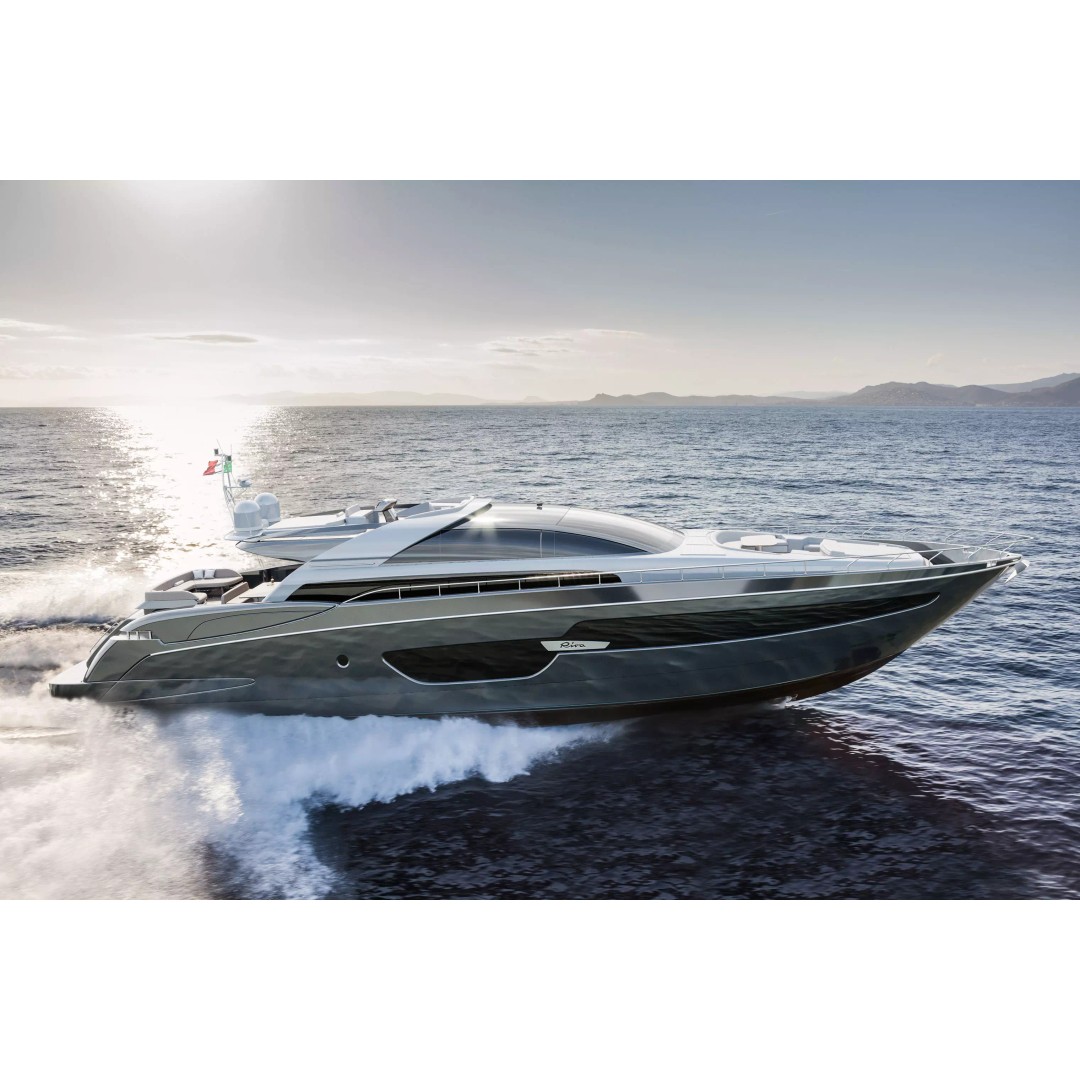 Riva 88 Domino Yacht 3D Model – Realistic Render & 3D Print, FBX, OBJ - View 2