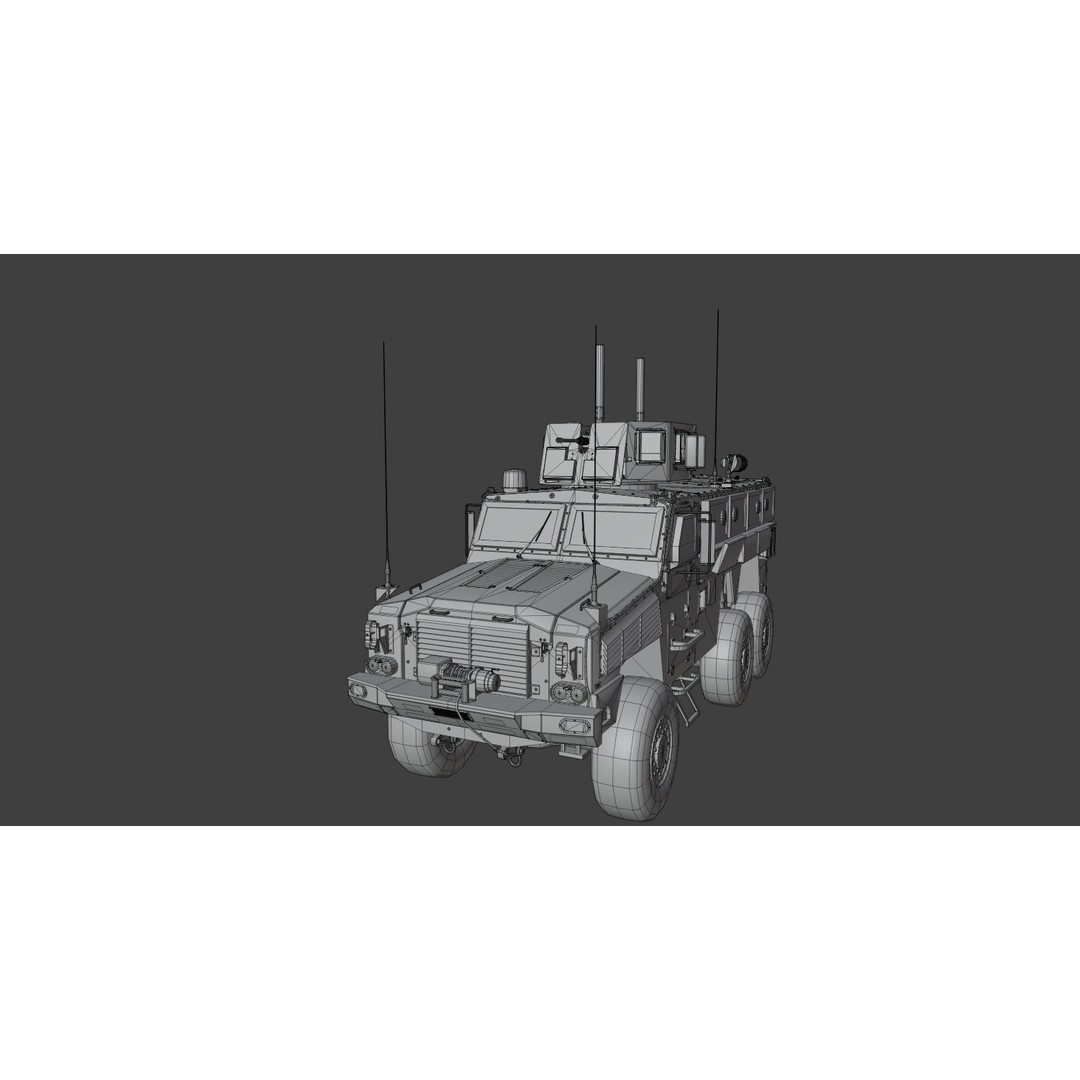 RG-33 MRAP 3D Model – Low Poly Military Vehicle, FBX, PBR Textures