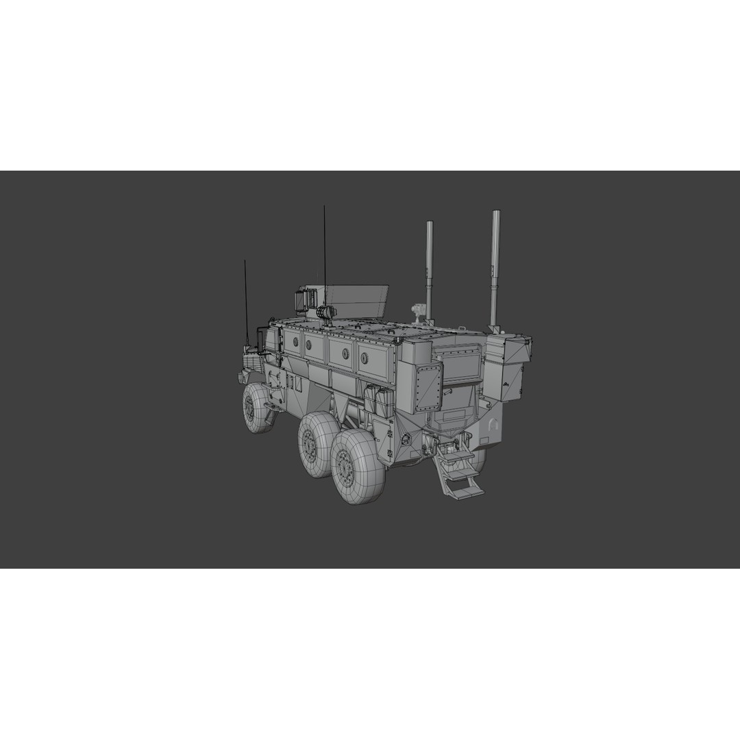 RG-33 MRAP 3D Model – Low Poly Military Vehicle, FBX, PBR Textures - View 12