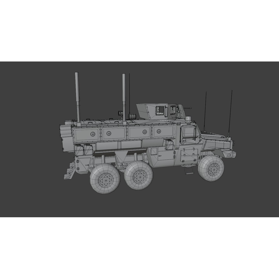RG-33 MRAP 3D Model – Low Poly Military Vehicle, FBX, PBR Textures - View 13