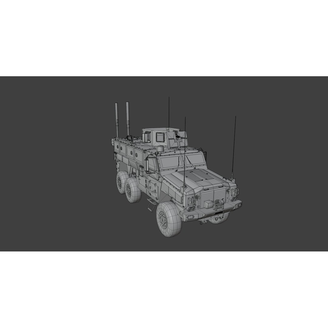 RG-33 MRAP 3D Model – Low Poly Military Vehicle, FBX, PBR Textures - View 14
