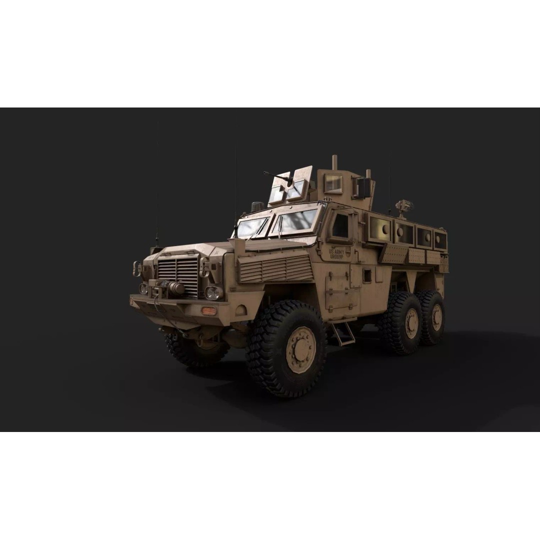 RG-33 MRAP 3D Model – Low Poly Military Vehicle, FBX, PBR Textures - View 2