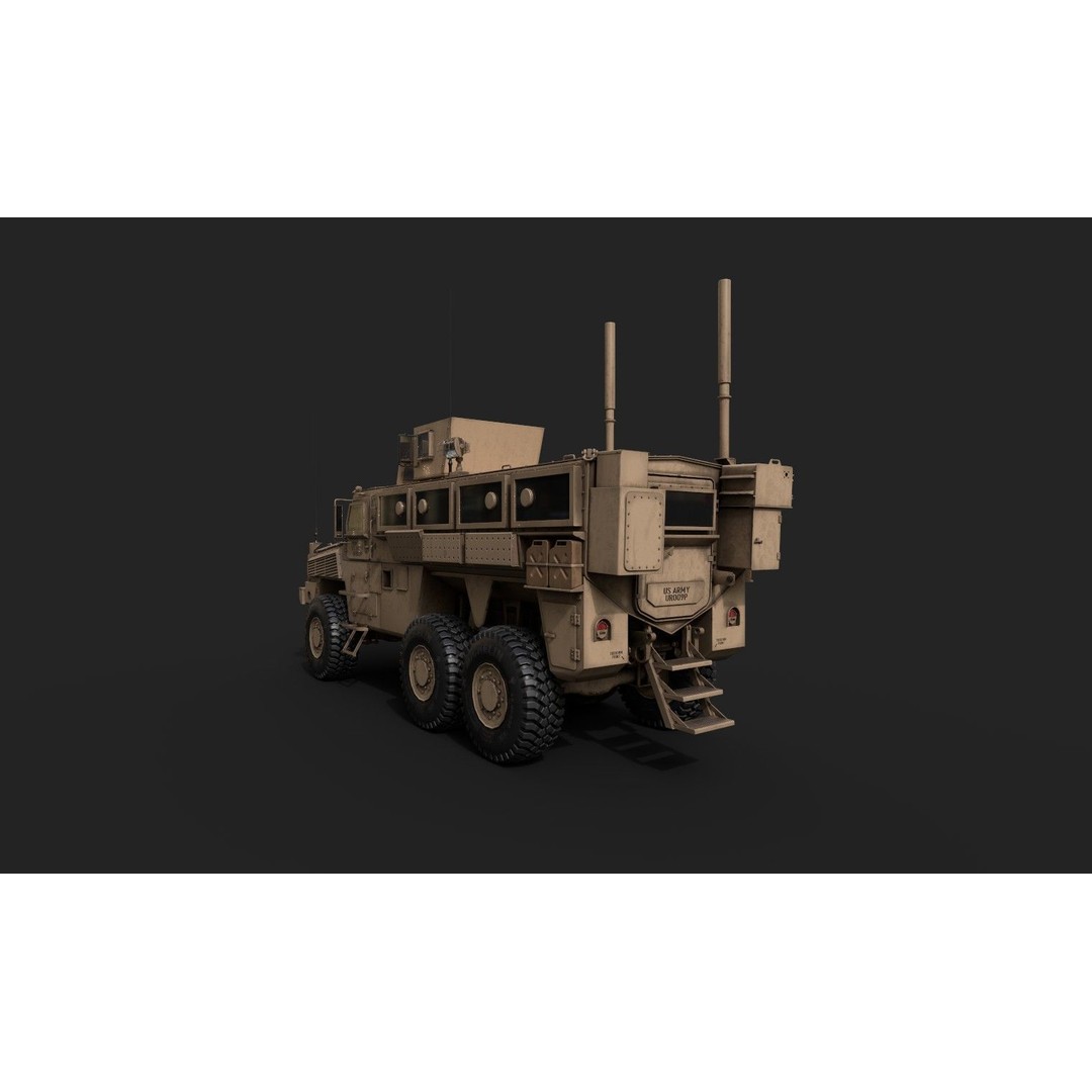 RG-33 MRAP 3D Model – Low Poly Military Vehicle, FBX, PBR Textures - View 5