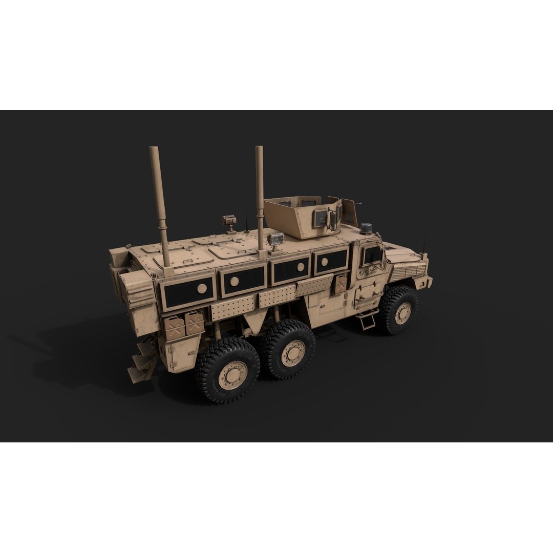 RG-33 MRAP 3D Model – Low Poly Military Vehicle, FBX, PBR Textures - View 6