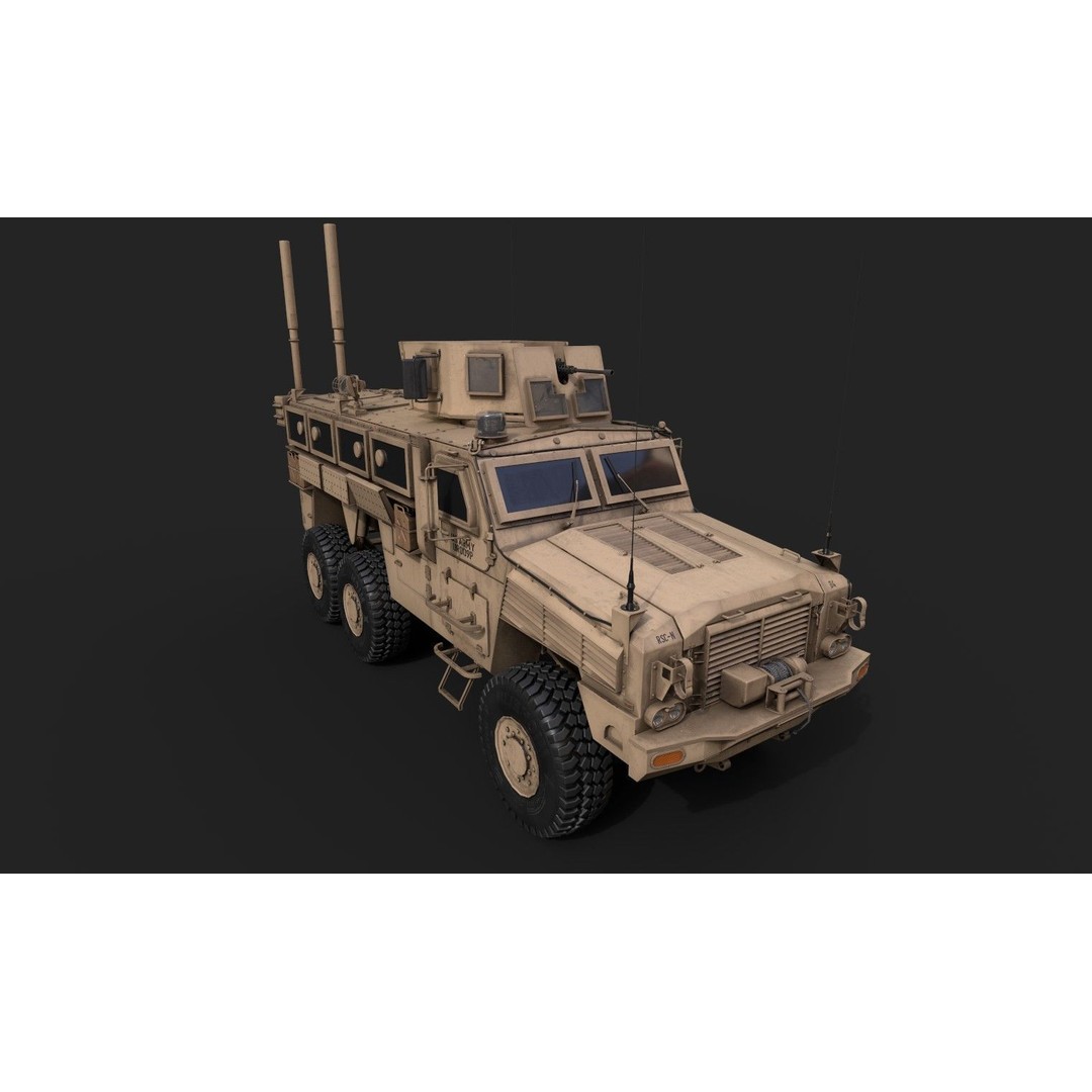 RG-33 MRAP 3D Model – Low Poly Military Vehicle, FBX, PBR Textures - View 7