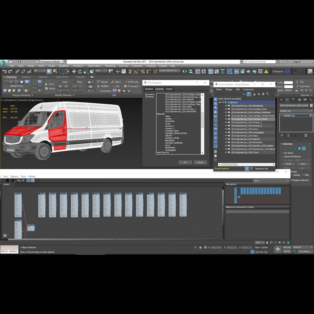 Mercedes-Benz Sprinter 2015 3D Model – Panel Van L3H2, FBX, Game Ready