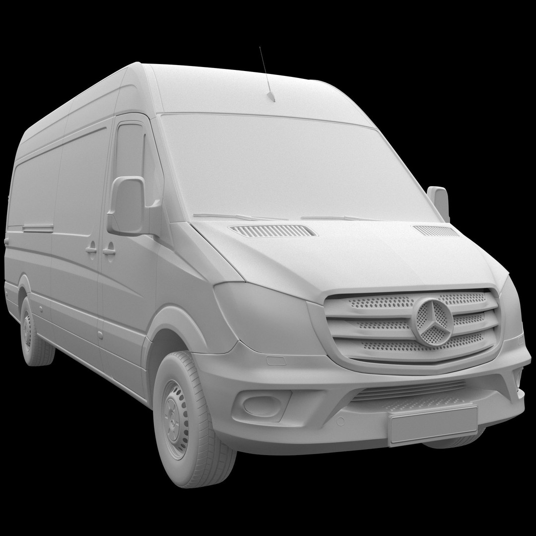 Mercedes-Benz Sprinter 2015 3D Model – Panel Van L3H2, FBX, Game Ready - View 14