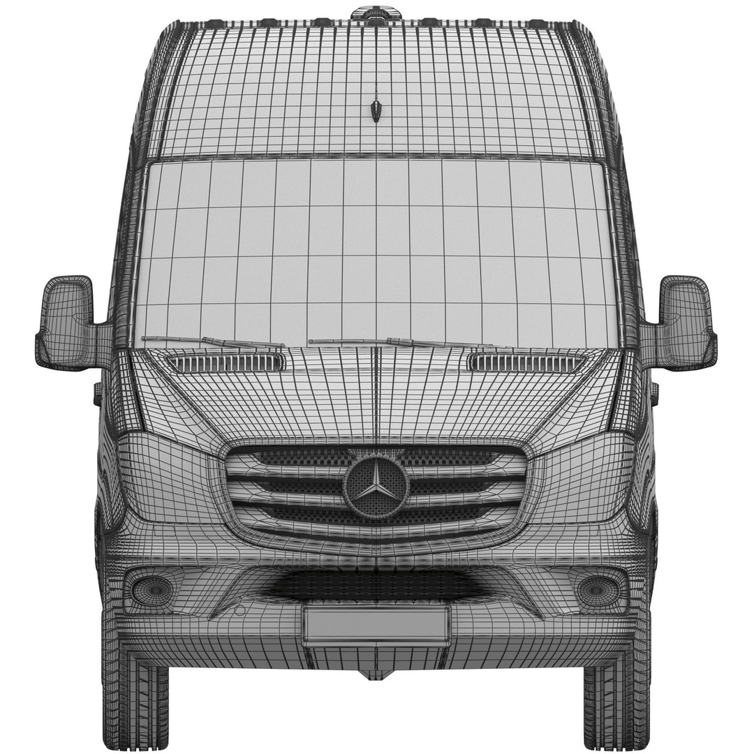 Mercedes-Benz Sprinter 2015 3D Model – Panel Van L3H2, FBX, Game Ready - View 18