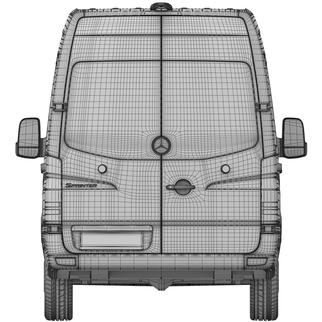 Mercedes-Benz Sprinter 2015 3D Model – Panel Van L3H2, FBX, Game Ready - View 19