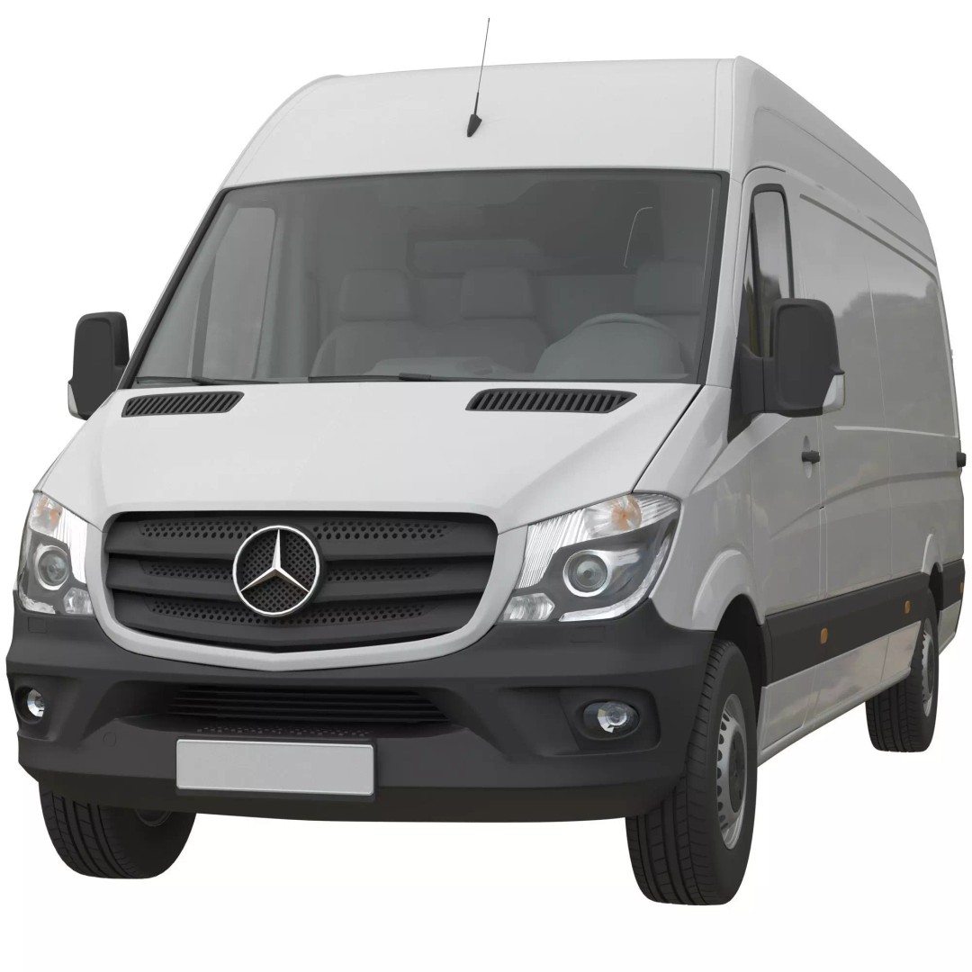 Mercedes-Benz Sprinter 2015 3D Model – Panel Van L3H2, FBX, Game Ready - View 2