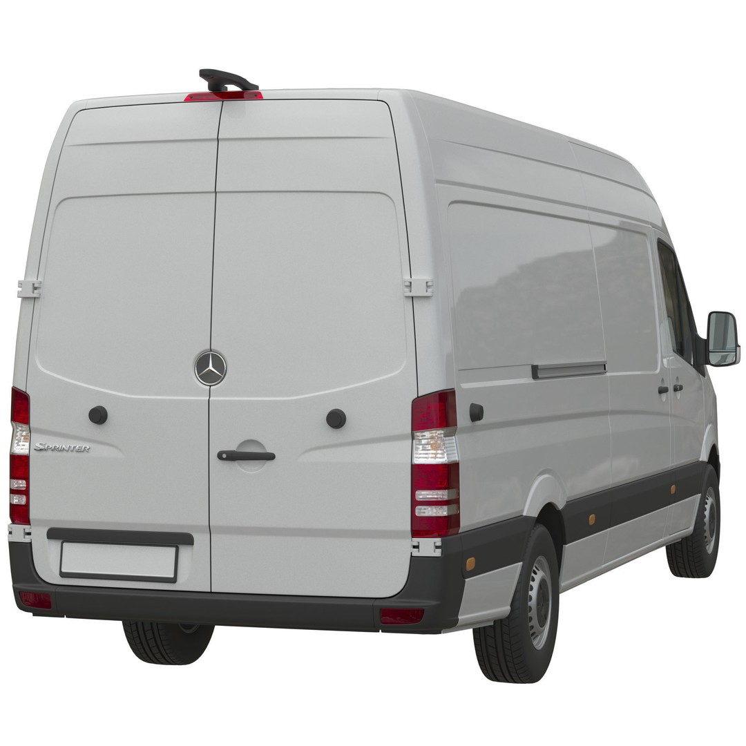 Mercedes-Benz Sprinter 2015 3D Model – Panel Van L3H2, FBX, Game Ready - View 6
