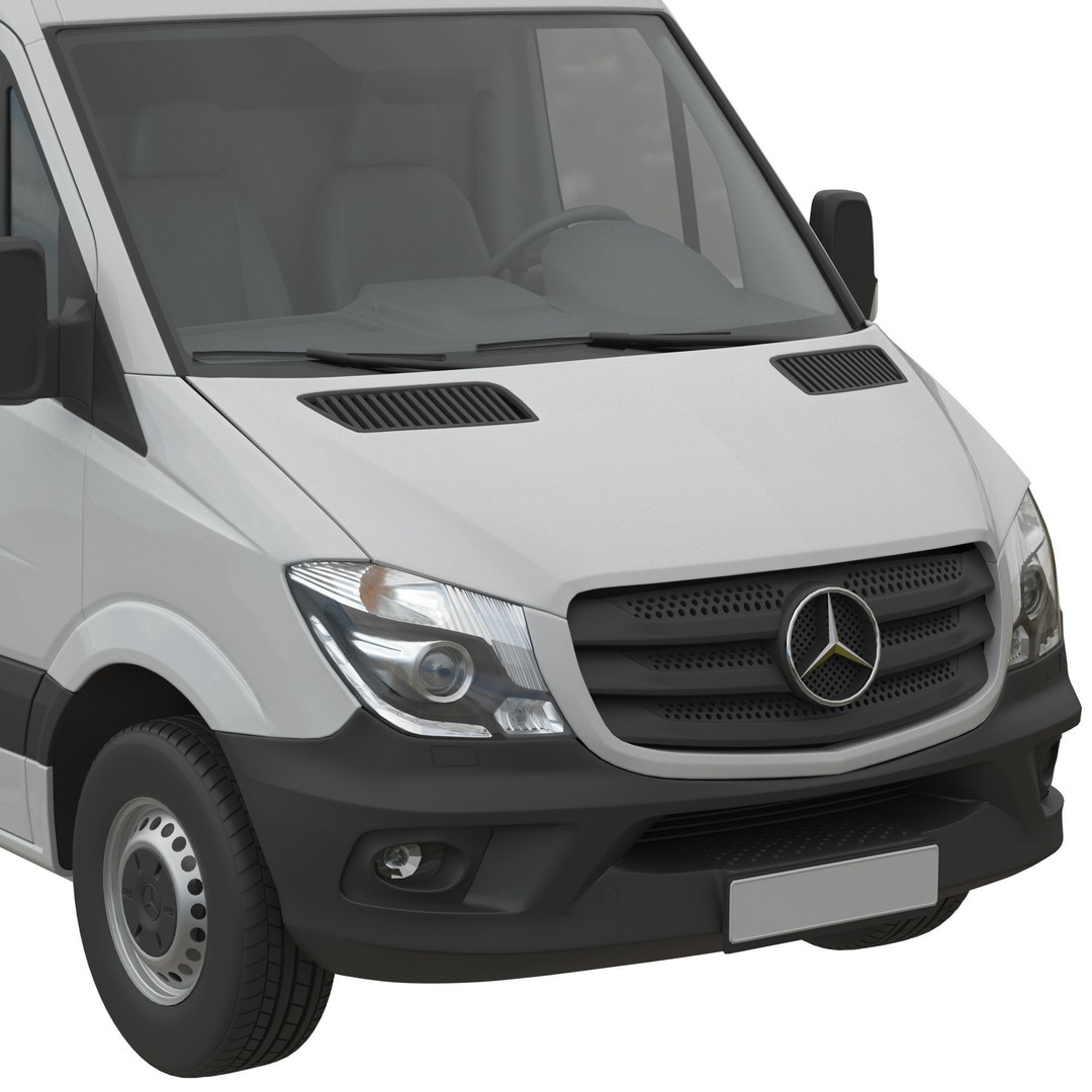Mercedes-Benz Sprinter 2015 3D Model – Panel Van L3H2, FBX, Game Ready - View 7
