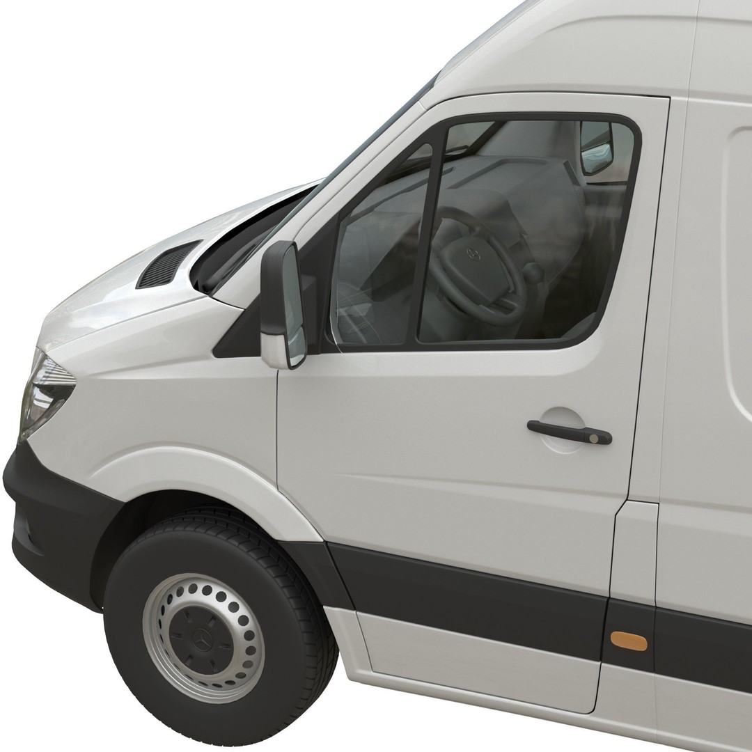 Mercedes-Benz Sprinter 2015 3D Model – Panel Van L3H2, FBX, Game Ready - View 8