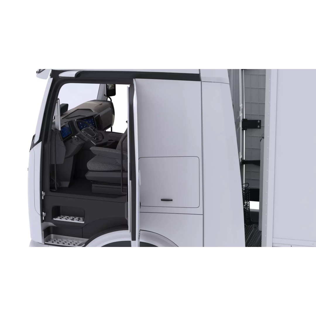 Mercedes-Benz eActros 600 3D Model – High-Poly Truck with Trailer, FBX - View 18