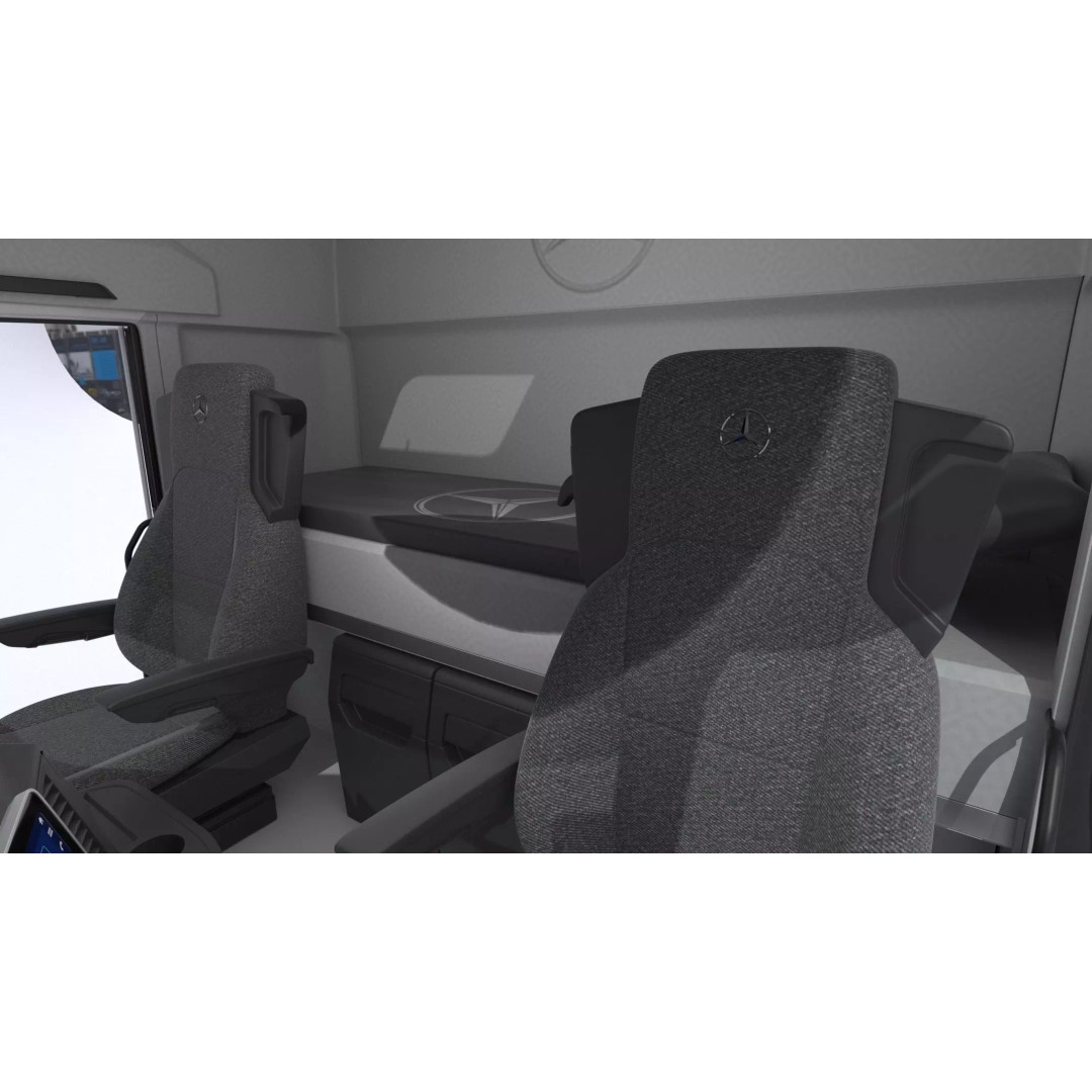 Mercedes-Benz eActros 600 3D Model – High-Poly Truck with Trailer, FBX - View 33