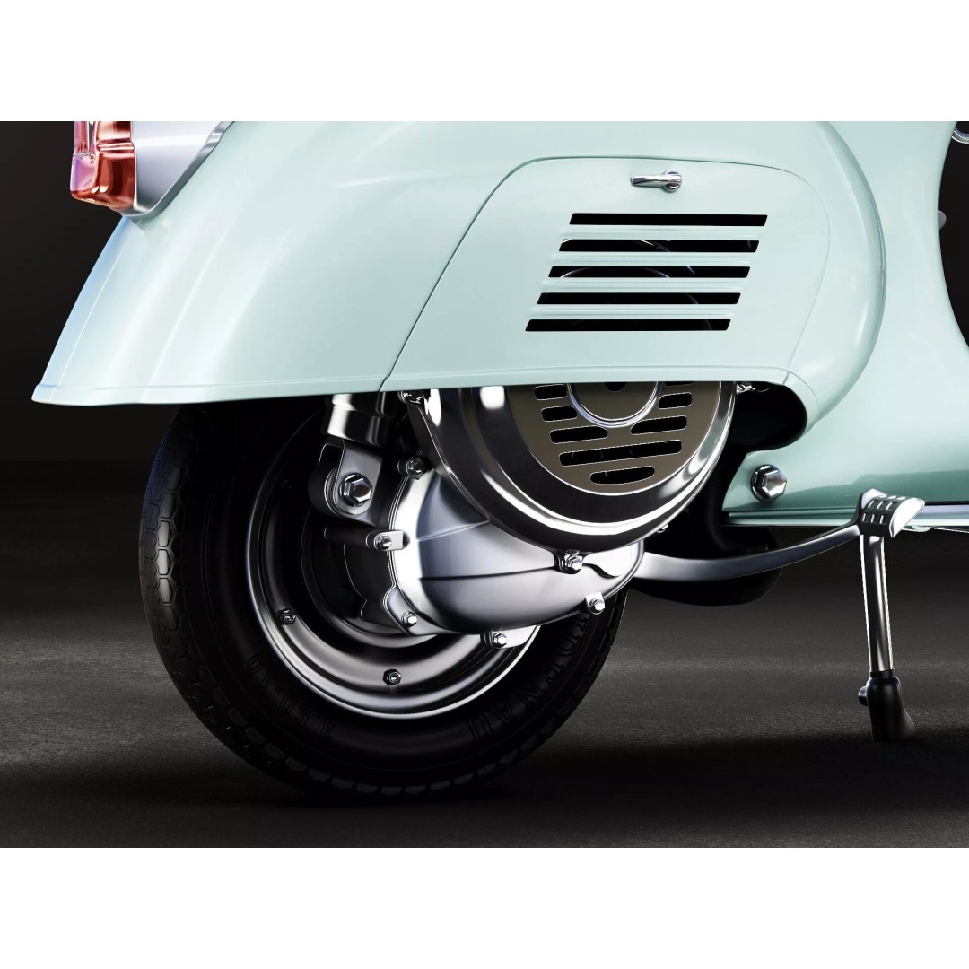 1963 Vespa 50 3D Model – High Poly Retro Motorcycle Asset, FBX, OBJ - View 13