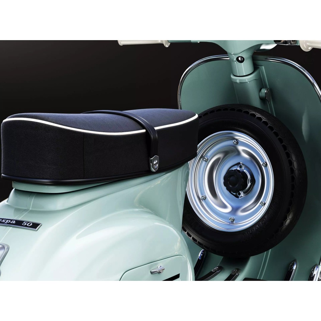 1963 Vespa 50 3D Model – High Poly Retro Motorcycle Asset, FBX, OBJ - View 17