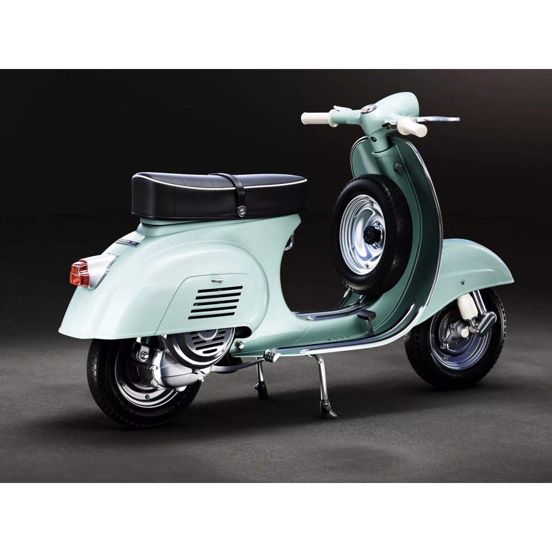 1963 Vespa 50 3D Model – High Poly Retro Motorcycle Asset, FBX, OBJ - View 4