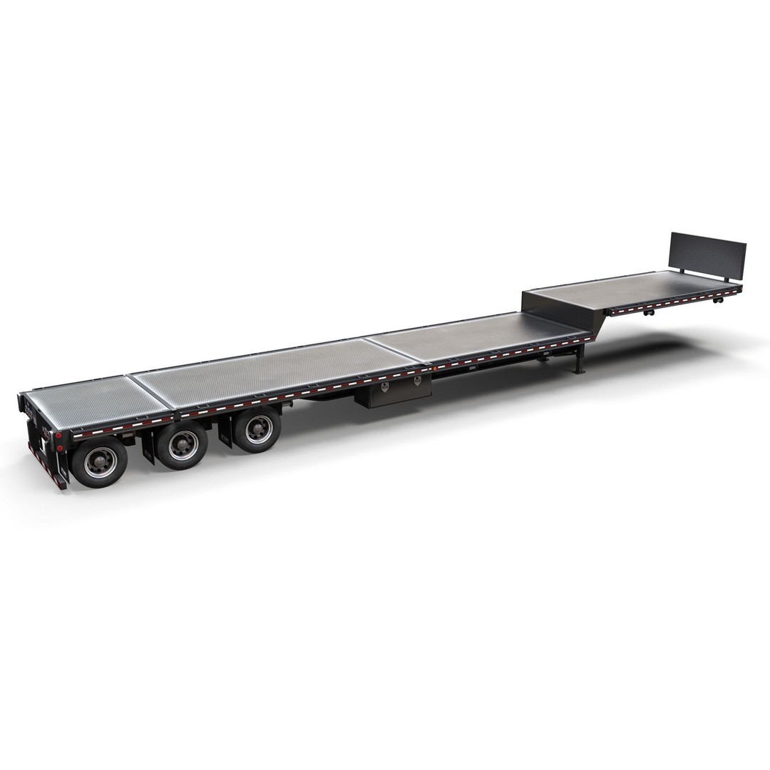 Dropdeck Trailer 3D Model – Low Poly Game Ready Asset, PBR Textures - View 13