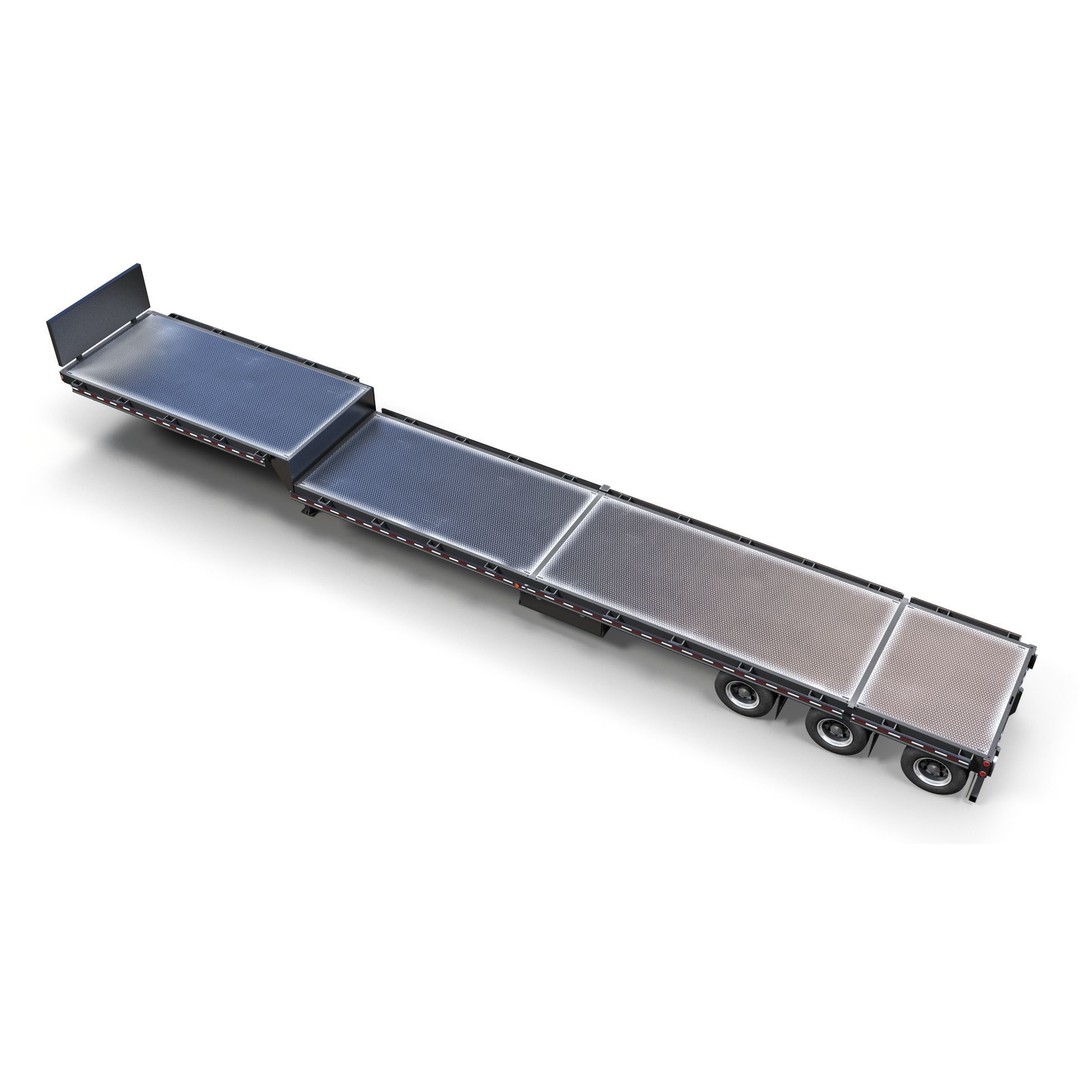 Dropdeck Trailer 3D Model – Low Poly Game Ready Asset, PBR Textures - View 15