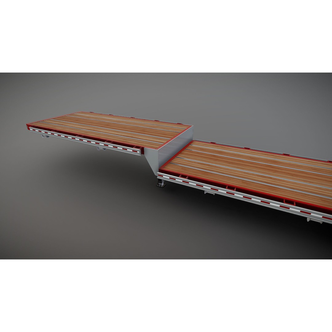 Dropdeck Trailer 3D Model – Low Poly Game Ready Asset, PBR Textures - View 25