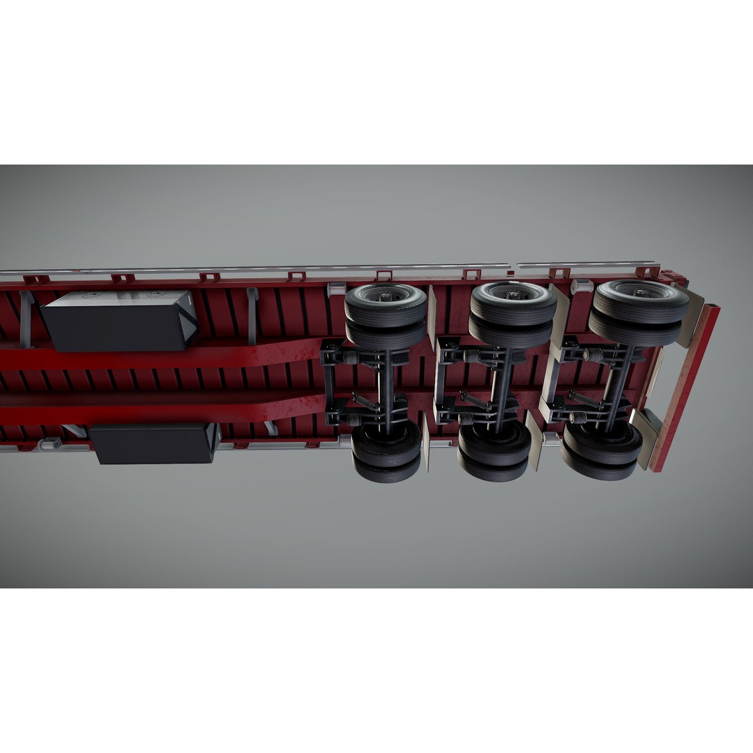 Dropdeck Trailer 3D Model – Low Poly Game Ready Asset, PBR Textures - View 28
