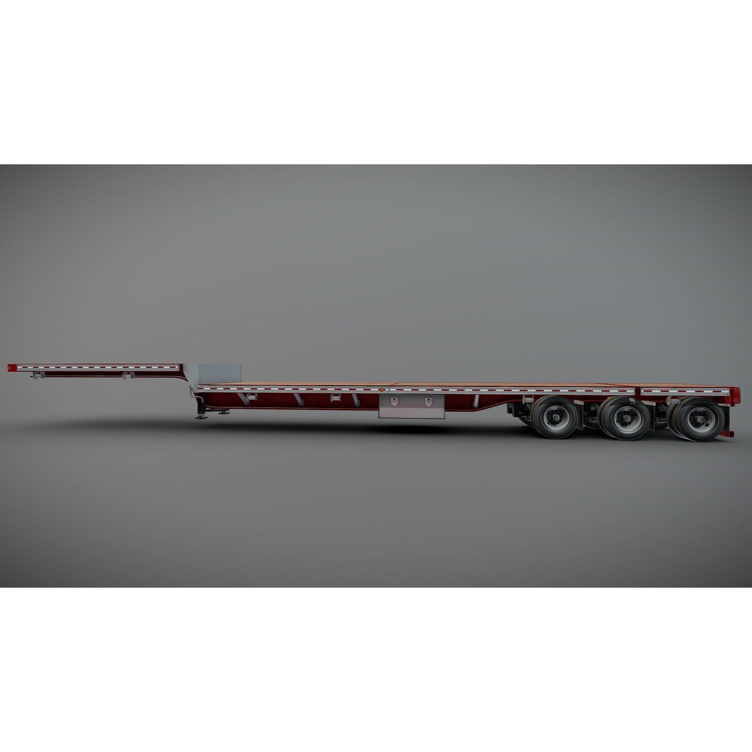 Dropdeck Trailer 3D Model – Low Poly Game Ready Asset, PBR Textures - View 29