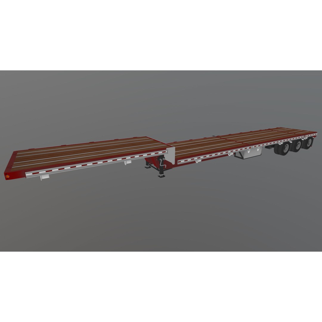 Dropdeck Trailer 3D Model – Low Poly Game Ready Asset, PBR Textures - View 39