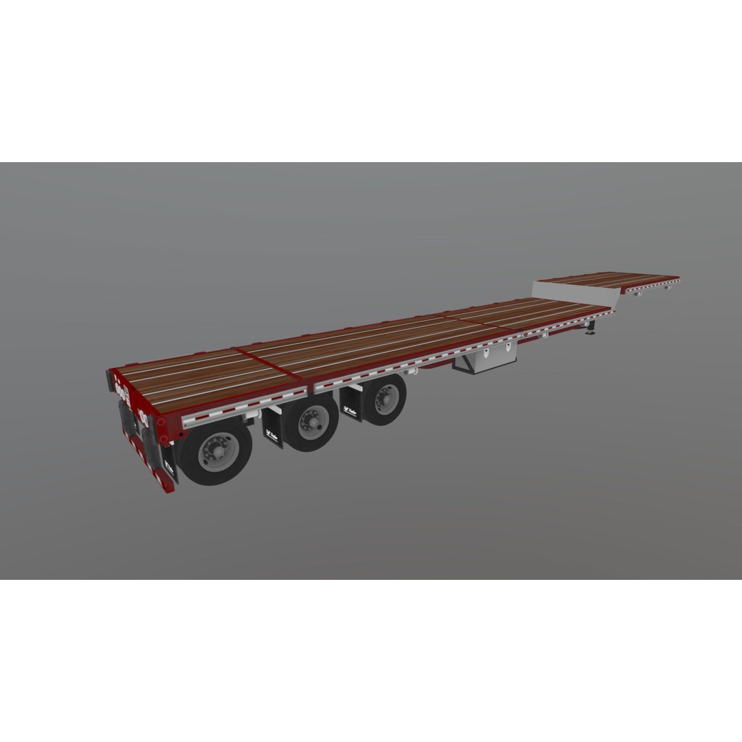 Dropdeck Trailer 3D Model – Low Poly Game Ready Asset, PBR Textures - View 40