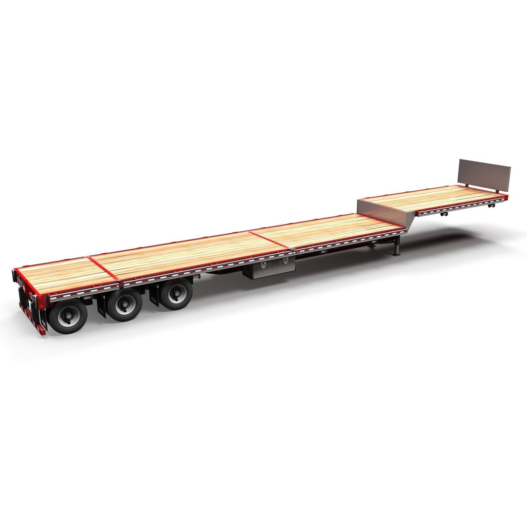Dropdeck Trailer 3D Model – Low Poly Game Ready Asset, PBR Textures - View 5