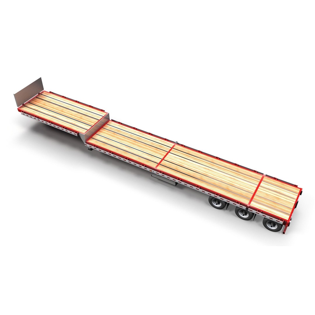 Dropdeck Trailer 3D Model – Low Poly Game Ready Asset, PBR Textures - View 7