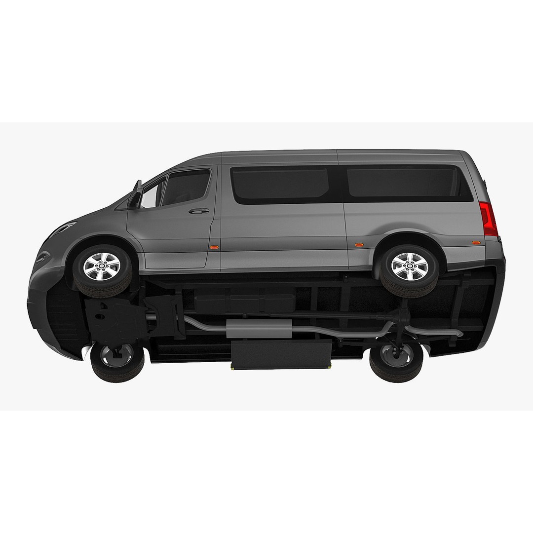 Generic Van 3D Model – High Poly Commercial Vehicle, FBX, OBJ - View 11