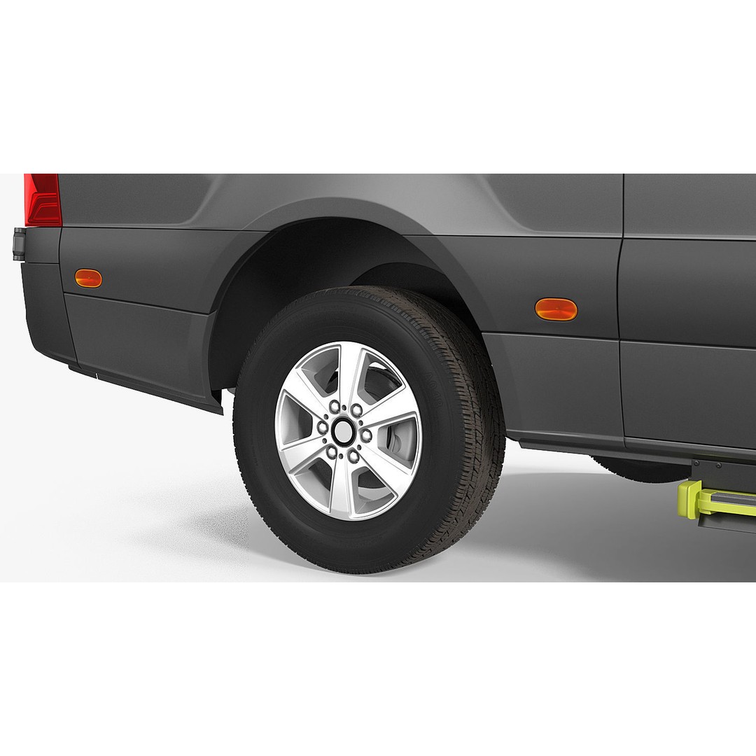 Generic Van 3D Model – High Poly Commercial Vehicle, FBX, OBJ - View 13