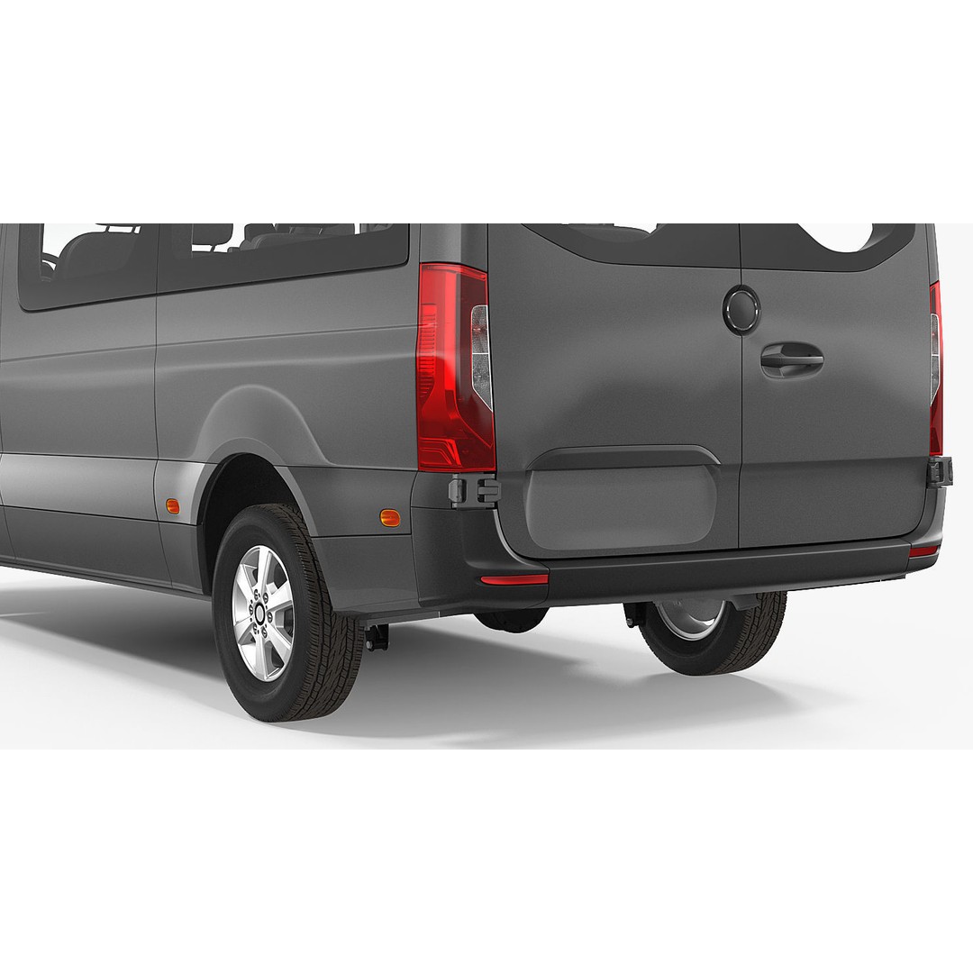 Generic Van 3D Model – High Poly Commercial Vehicle, FBX, OBJ - View 14
