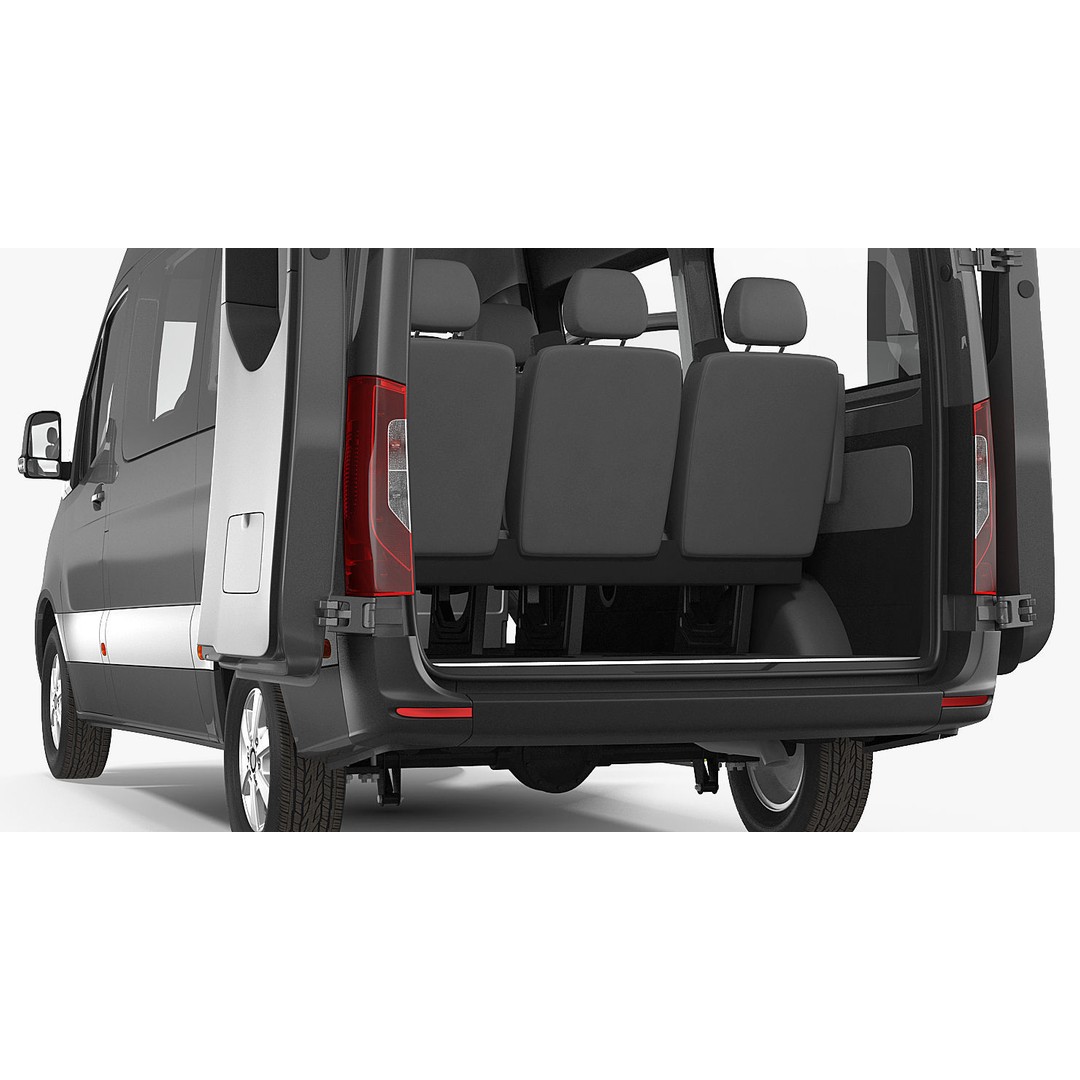 Generic Van 3D Model – High Poly Commercial Vehicle, FBX, OBJ - View 17