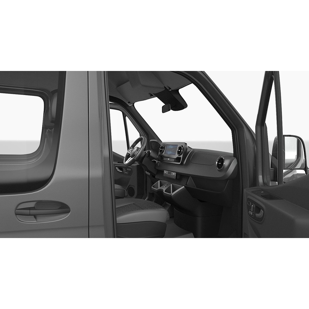 Generic Van 3D Model – High Poly Commercial Vehicle, FBX, OBJ - View 18