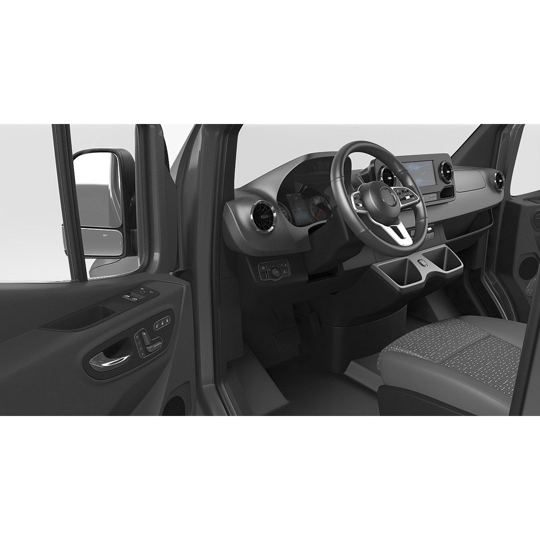 Generic Van 3D Model – High Poly Commercial Vehicle, FBX, OBJ - View 19