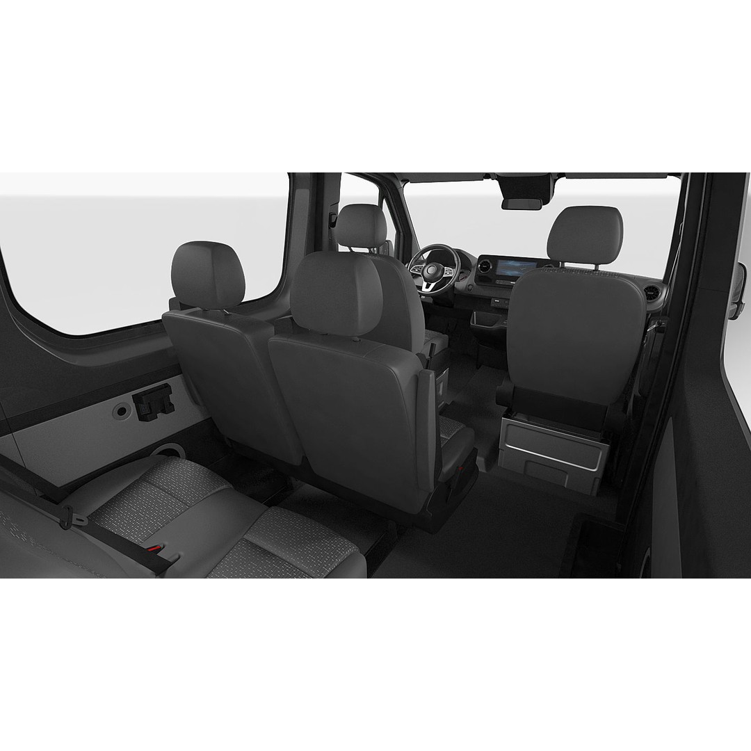 Generic Van 3D Model – High Poly Commercial Vehicle, FBX, OBJ - View 24