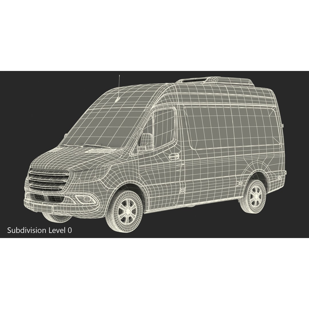 Generic Van 3D Model – High Poly Commercial Vehicle, FBX, OBJ - View 26