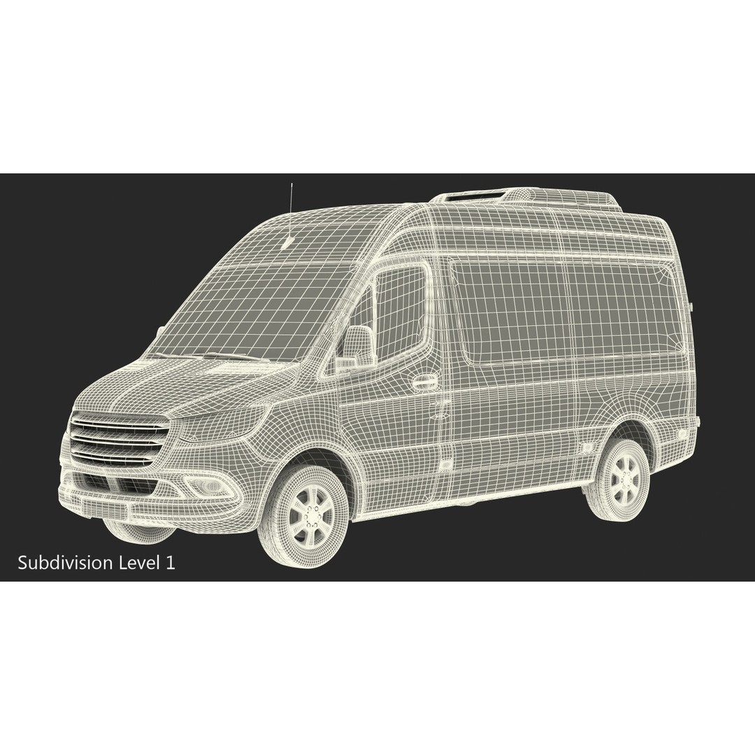 Generic Van 3D Model – High Poly Commercial Vehicle, FBX, OBJ - View 27