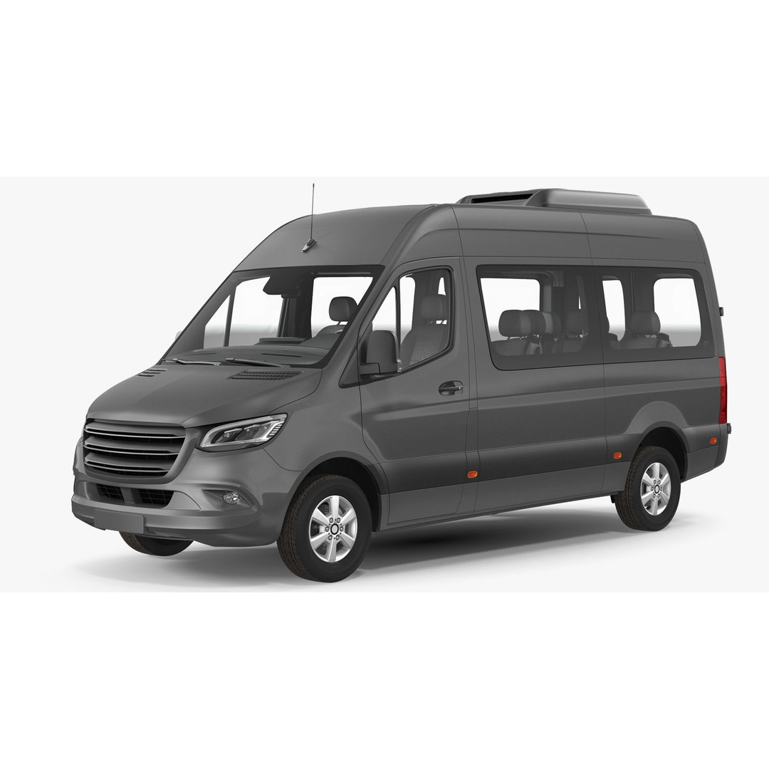 Generic Van 3D Model – High Poly Commercial Vehicle, FBX, OBJ - View 3
