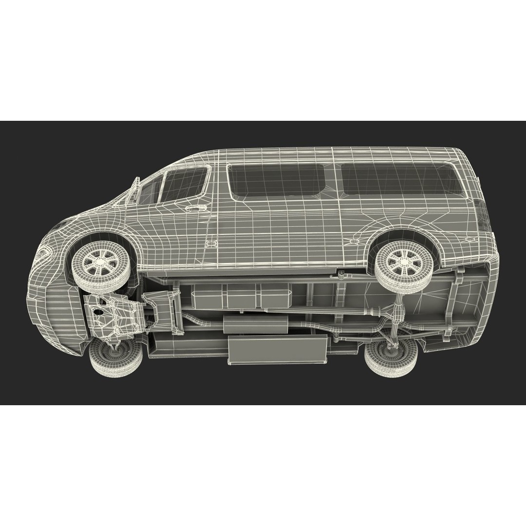 Generic Van 3D Model – High Poly Commercial Vehicle, FBX, OBJ - View 34